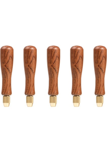 5x Ahşap Dosya Tutma Ahşap Kulplar Pirinç Kolet Chuck ile Küçük Dosyalar Aksesuarları Dıy (Yurt Dışından)