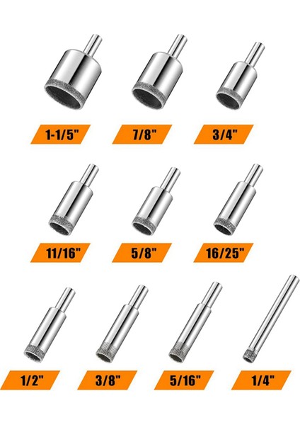 Elmas Matkap Bitleri Seti 20 Adet Elmas Deliği Testere Seti Seramik Karo Porselen Mermer Granit Şişeler Için Cam Matkap Ucu (Yurt Dışından) fırsatları
