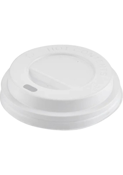 14-16 Oz Sıcak Içecek Kapağı Beyaz 100'LÜ