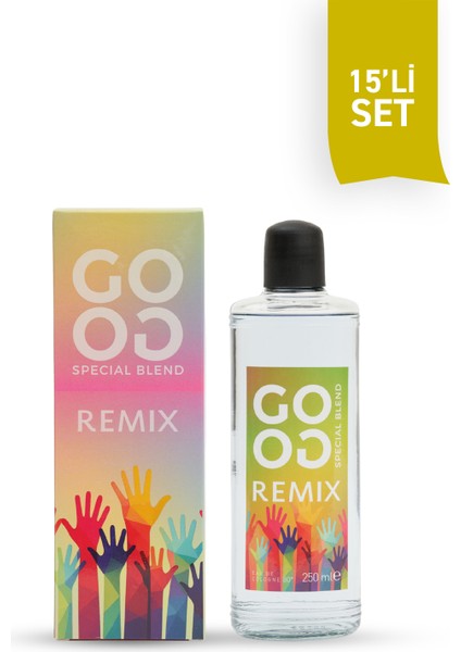 Gogo Remix Kolonya 250ML Cam Şişe - 15 Adet