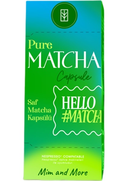 Pure Matcha Kapsül – Nespresso Uyumlu Saf Matcha Tozu, 10'lu Paket