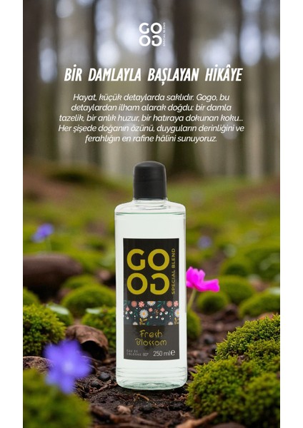 Gogo Fresh Blossom Kolonya 250ML Cam Şişe - 15 Adet modelleri