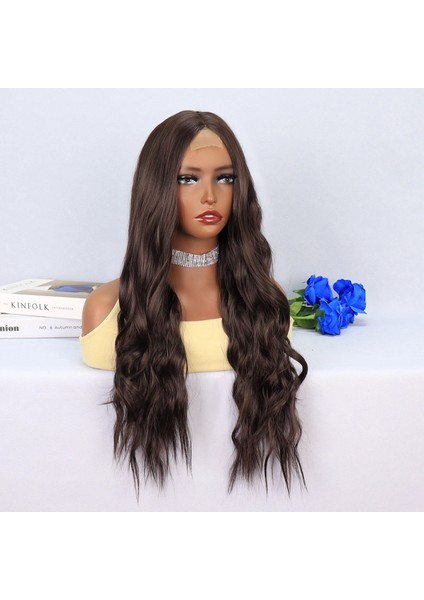Koyu Kumral Dalgalı Uzun Tül Peruk fiyatları