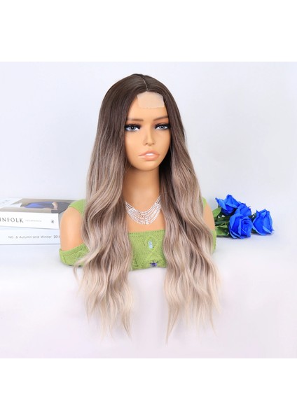 Rus Kumralı Beyaz Platin Ombre ve Röfleli Tül Peruk fiyatları