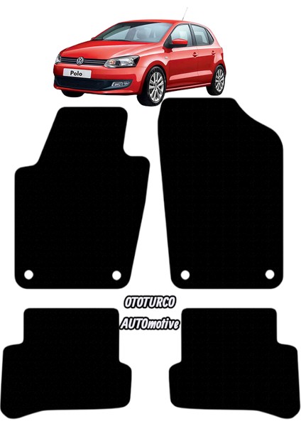 Vw Polo 6r 2009-2017 Uyumlu Ototurco Velur Halı Paspas