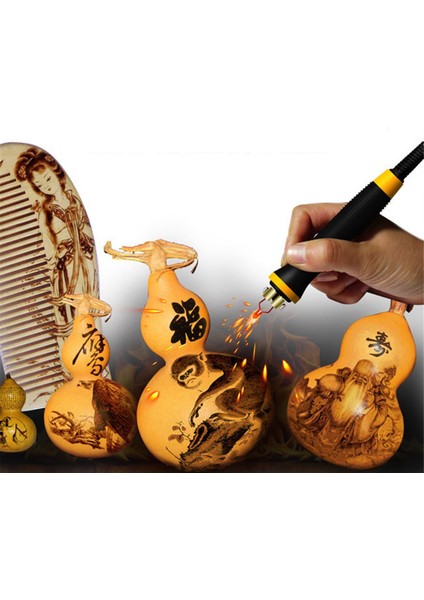 Ahşap Brülör Kiti Isı Pres Makinesi Ahşap Zanaat Alet Kiti Ahşap Havalandırma Demir Kaynak Ekipmanı Pirografi Aracı Abd Fiş (Yurt Dışından) indirimleri