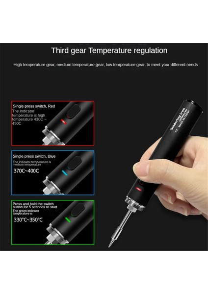 USB Lehimleme Demir Şarjı USB Elektrikli Lehimleme Demir 18650 Lityum Pil Üçüncü Dişli Çalışma Sıcaklığı Anahtarlama (Yurt Dışından) fiyatları