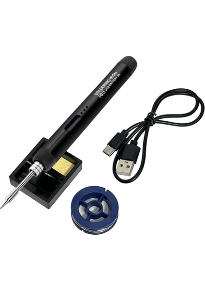 5V Hızlı Şarj Lityum Dahili Kablosuz Havuz Seti Taşınabilir Onarım Kaynak Araçları Siyah (Yurt Dışından)