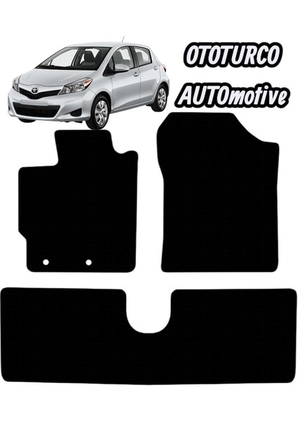 Toyoto Yaris 2013 ve Sonrası Uyumlu Ototurco Halı-Velur Paspas (Kaymaz Taban ve Klipsli )