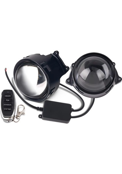 LED Gözler Araba Aksesuarları Serin Dekorasyon Dinamik Farlar Uzaktan Kumanda Lens Lensler Melek Gözleri Değiştirilmiş Göz Işığı B (Yurt Dışından)