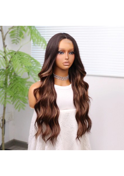 Kahverengi Karamel Işıltılı ve Ombreli Tül Peruk modelleri