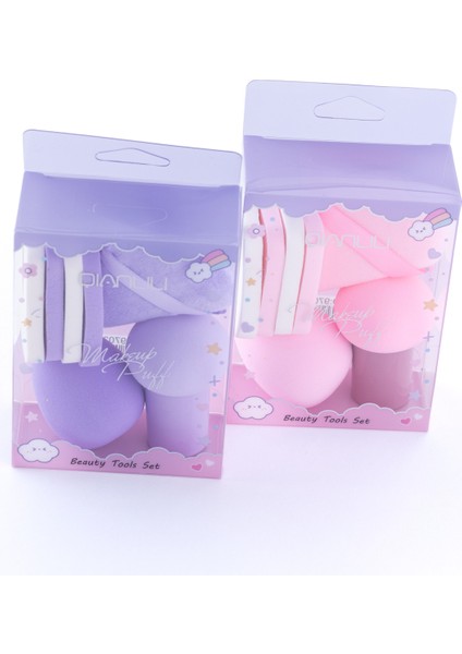 8li Makyaj Süngeri Seti (Fondöten, Kapatıcı, Pudra Uygulama) Pembe modelleri