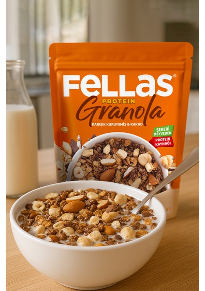 Protein Granola - Karışık Kuruyemiş & Kakao (270g) fırsatları