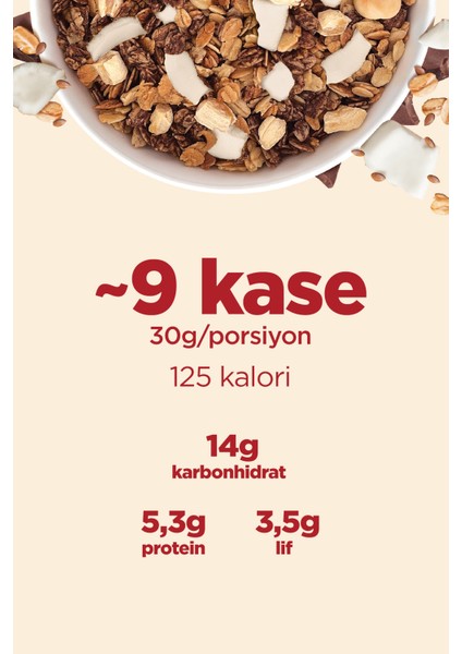 Granola 2'li - Hindistan Cevizli 270 gr + Kırmızı Meyveli 270 gr (2 Çeşit)