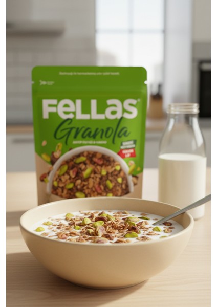 Granola 3'lü Mix Paket - Yaban Mersinli 200g + Fındık & Kakao 200g + Antep Fıstıklı 200g