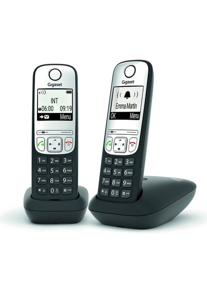A690 Duo 2 li Siyah Telsiz Dect Telefon 100 Rehber Handsfree Işıklı Ekran fiyatları