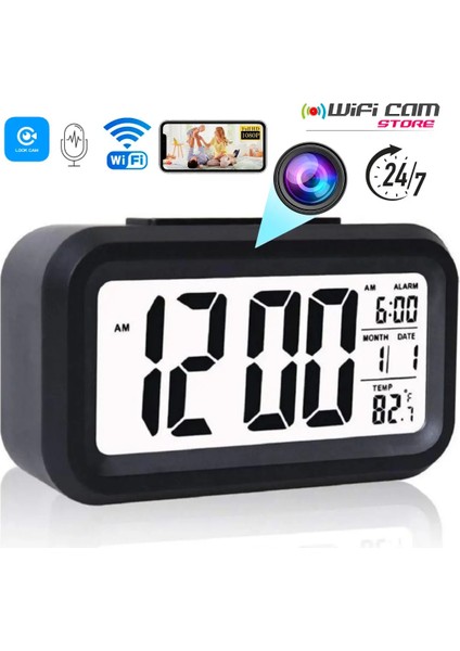 Alarmlı Dijital Masa Saati Kamera