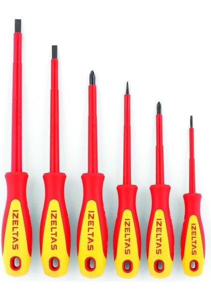 Izeltaş Tornavida Seti Izoleli Elektrikçi 6 Parça