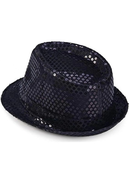 Çocuk Boy Siyah Payetli Şapka Gösteri Şapkası Michael Jackson Şapkası 54 No fiyatları