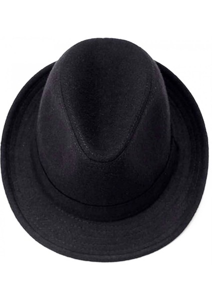 Çocuk Boy Siyah Kumaş Fötr Şapka Gösteri Şapkası Michael Jackson Şapkası 54 No fiyatları