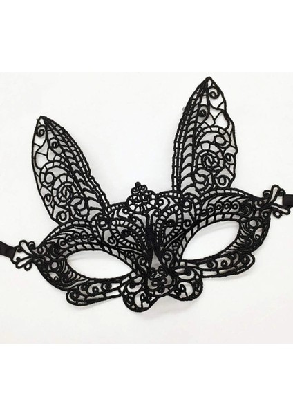 Siyah Renk Dantel Kesim Dantel Işlemeli Balo Parti Maskesi 7 No fiyatları