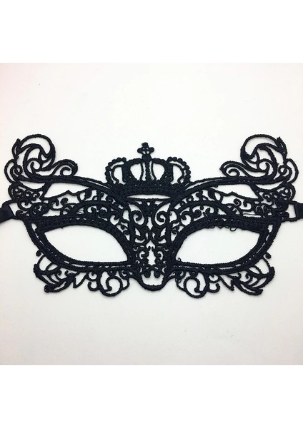 Siyah Renk Dantel Kesim Dantel Işlemeli Balo Parti Maskesi 9 No fiyatları