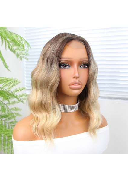 Kumral / Dore Sarı Röfleli Küt Tül Peruk modelleri