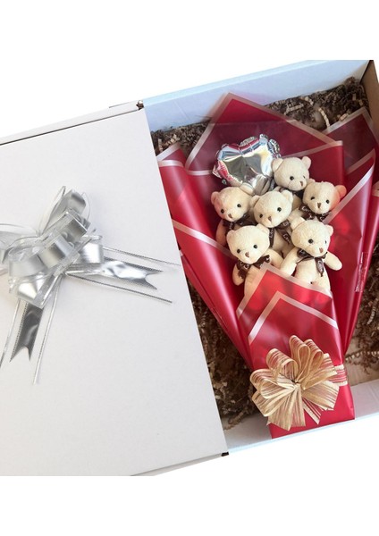 Premium 80 cm Peluş Ayı ve Romantik Balonlu Sütlü Kahve Peluş Ayıcık Buketi fırsatları