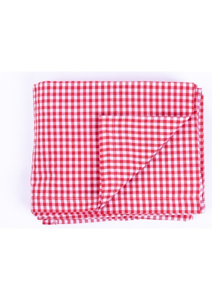 5 Parça Pötikare Piknik Seti, Masa Örtüsü ve 4 Peçete Kırmızı (120X120 Cm) fiyatları