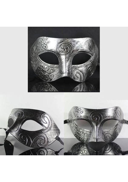 Gümüş Eskitme Yüz Maskesi - Antik Tarz Balo Maskesi fiyatları