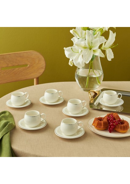 Adile 6 Kişilik Double Kahve / Çay Fincan Takımı 130 ml