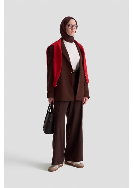 Beli Lastikli Palazzo Pantolon 25K2703 Acı Kahve fiyatları