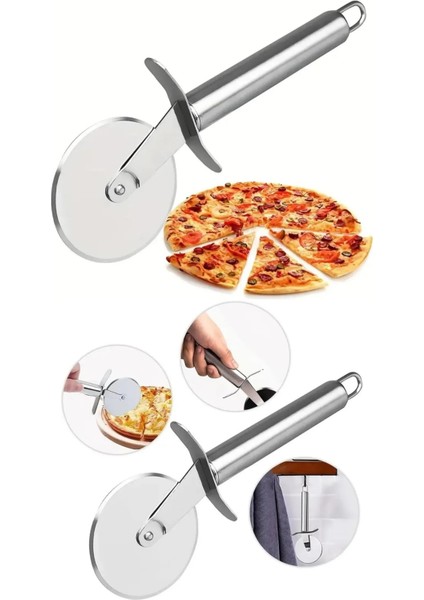 Paslanmaz Çelik Pizza, Börek ve Hamur Kesici, Orta Boy, 6 cm Silindir Çaplı fırsatları