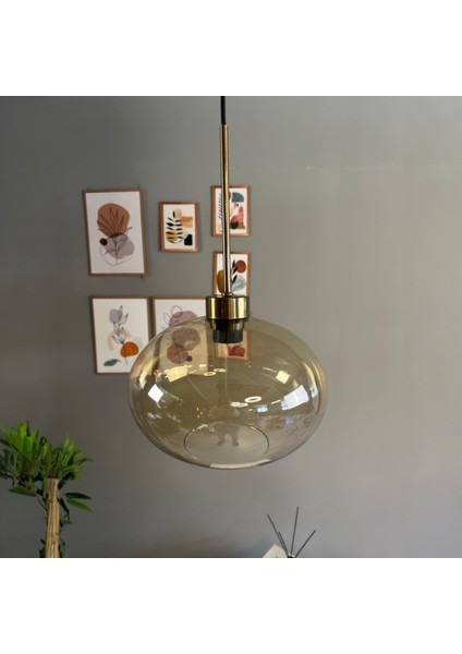 Solvia Cam Bal Rengi Tekli Avize Ince Eskitme Başlık Retro Sarkıt Lamba Salon Aydınlatma modelleri