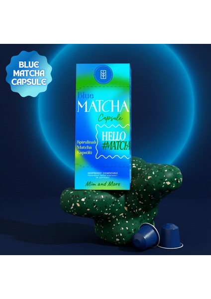 Blue Matcha Kapsül – Nespresso Uyumlu, Mavi Spirulina Superfood Matcha Tozu, 10'lu Paket fiyatları