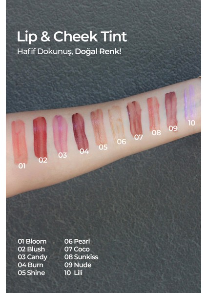 Warm Trio: Tint Set Burn - Blush - Shine modelleri