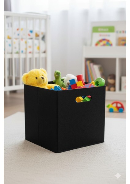 SİYAH Keçe Kutu Organizer/ dolap çekmece düzenleyici KEÇE KUTU 30X30