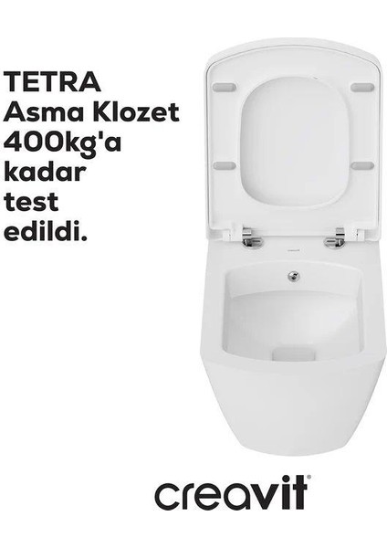 Tetra Asma Klozet (TP326.00) + Lara Tp Yavaş Kapanan Kapak 2'li Set fırsatları
