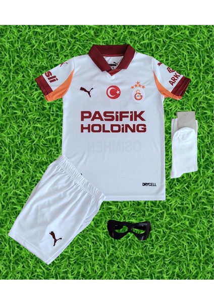 2025/2026 Galatasarây. V.osimhen Beyaz Deplasman Çocuk Taraftar Forması Full Set fiyatları