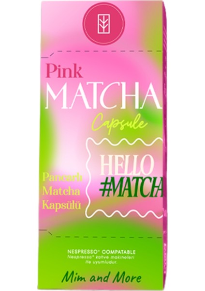 Pink Matcha Kapsül – Nespresso Uyumlu Pembe Superfood Matcha Tozu, 10'lu Paket