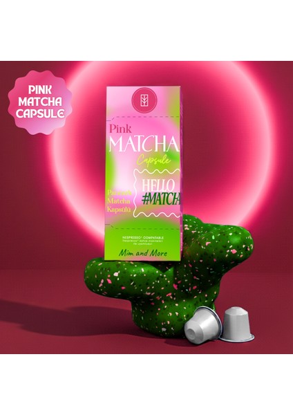 Pink Matcha Kapsül – Nespresso Uyumlu Pembe Superfood Matcha Tozu, 10'lu Paket fiyatları