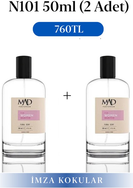 2 Adet 50 ml N101 Selective Parfüm Seti