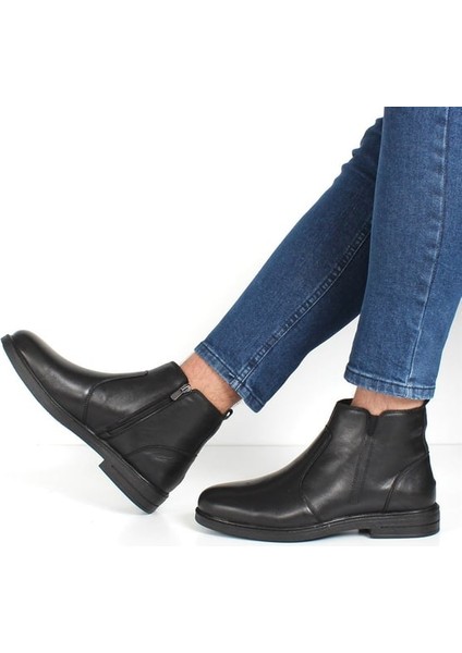 DK-5040T.01 Siyah Erkek Hakiki Deri Rahat Suya Dayanıklı Kışlık Ayakkabı fırsatları