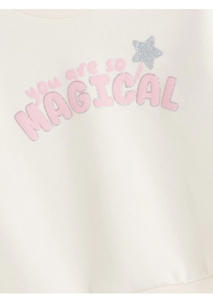 Lcw Kids Ekru Kız Çocuk Kalın Sweatshirt ve Eşofman Alt 2'li modelleri