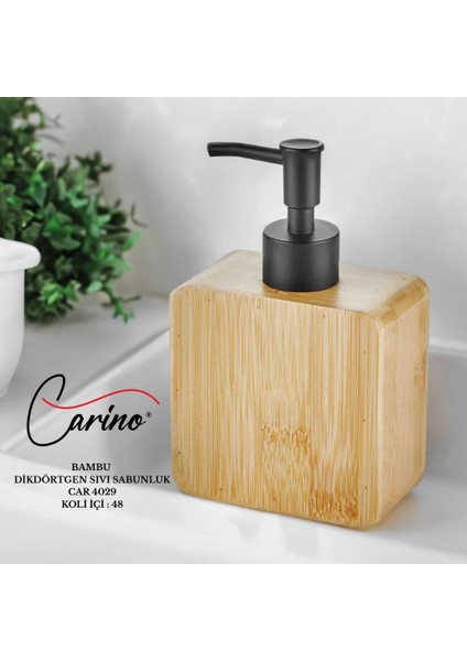 Bambu Sıvı Sabunluk Dikdörtgen