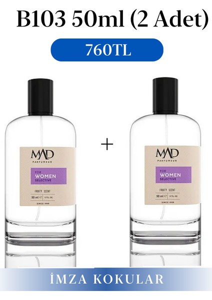 2 Adet 50 ml B103 Selective Parfüm Seti