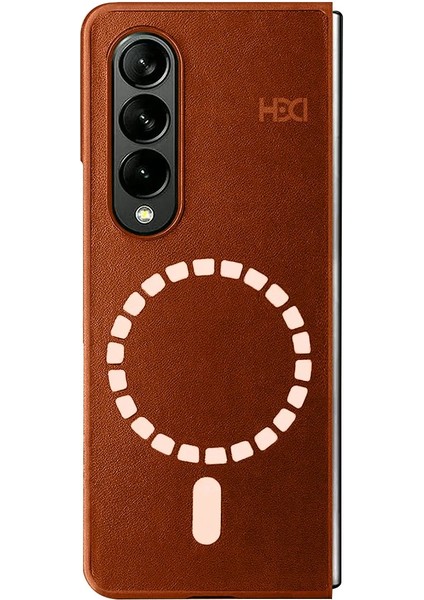 Samsung Galaxy Z Fold 3 Kılıf HBC-156 Forum Magneticsafe Kapak - Kahverengi