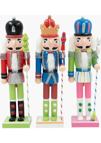 Happy Sugar Rainbow Beyaz Stantlı Nutcracker 38CM indirimleri