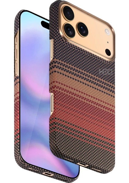 Apple iPhone 17 Pro HBC-350 Ruaha Kevlar Magsafe Kapak - Gün Batımı