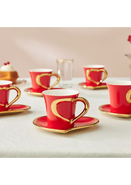 Kalpten 6 Kişilik Kahve Fincan Takımı 90 ml